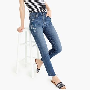 J. Crew floral Embroidered Vintage Strait Jean 29
